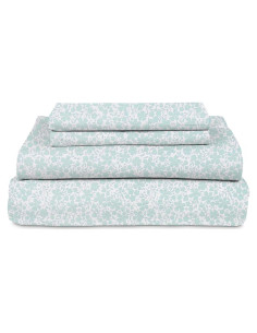 Sábanas de Cama MyPillow Reina 100% Algodón 200 Hilos Azul