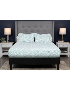 Sábanas de Cama MyPillow Reina 100% Algodón 200 Hilos Azul 2