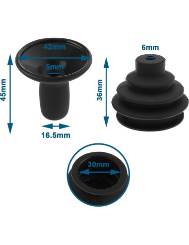 Perilla de Joystick eMagTech + Funda de Goma Negra