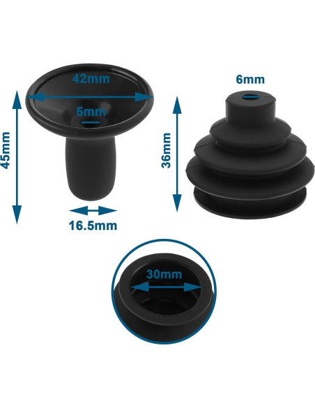 Perilla de Joystick eMagTech + Funda de Goma Negra