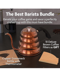 Tetera Vianté Gooseneck 1.18L Acero Inoxidable Cobre 2