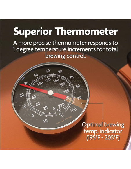 Tetera Vianté Gooseneck 1.18L Acero Inoxidable Cobre