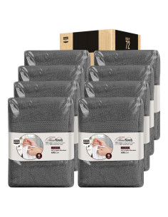 Juego de 72 Toallas de Mano Utopia 100% Algodón Gris 40x71 cm