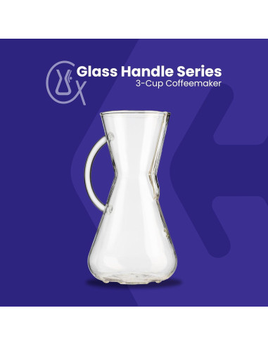 Cafetera Chemex Vierta en Vidrio 3 Tazas - Diseño Elegante