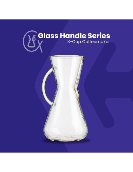 Cafetera Chemex Vierta en Vidrio 3 Tazas - Diseño Elegante