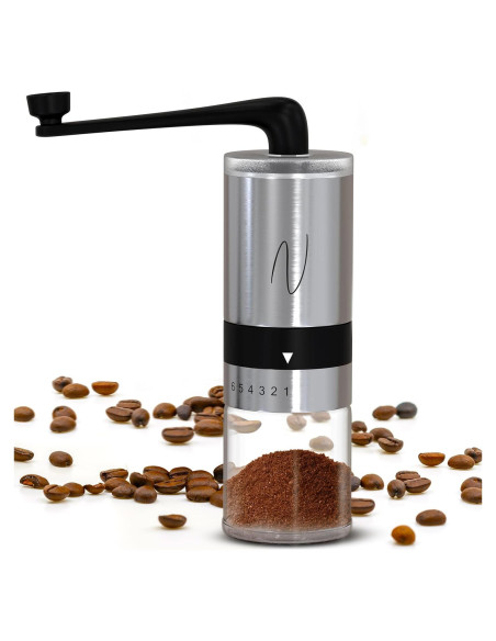 Molino de Café Manual Café Nocturno - Acero Inoxidable, 6 Niveles Molino de Café Manual Café Nocturno - Acero Inoxidable, 6 Niveles