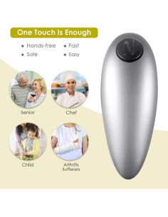 Abrelatas Eléctrico Automático FluidWeave, Batería, 209g 2