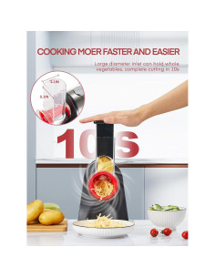 Rallador de Queso Eléctrico Aiheal 150W 4 en 1 con Cuchillas 2