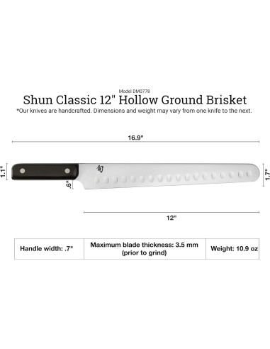 Cuchillo para Brisket Shun Classic 30 cm Hueco Damasco