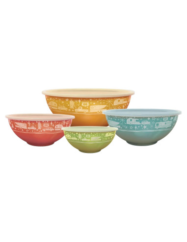 Juego de Tazones Apilables Camp Casual - 4 Piezas Sin BPA