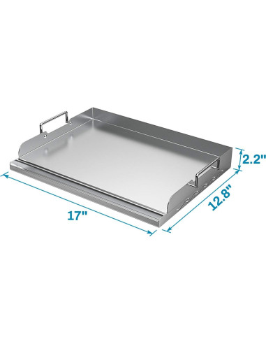 Placa de Acero Inoxidable Skyflame 43.2x32.5 cm para BBQ