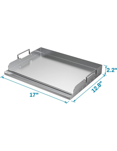 Placa de Acero Inoxidable Skyflame 43.2x32.5 cm para BBQ