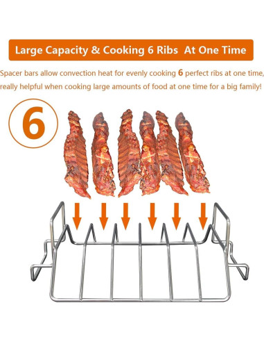 Soporte para Costillas y Pavo DOLAMOTY Acero Inoxidable 45 cm