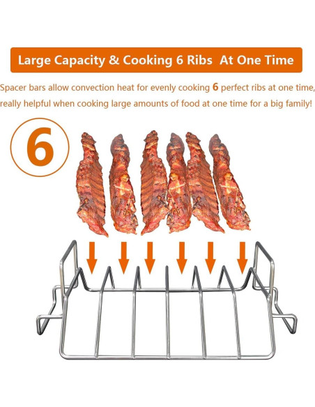 Soporte para Costillas y Pavo DOLAMOTY Acero Inoxidable 45 cm