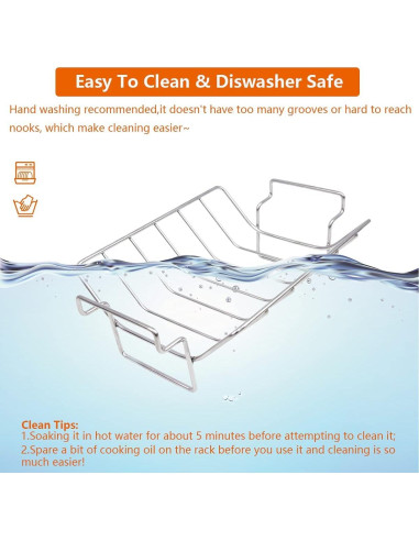 Soporte para Costillas y Pavo DOLAMOTY Acero Inoxidable 45 cm