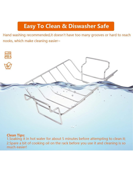 Soporte para Costillas y Pavo DOLAMOTY Acero Inoxidable 45 cm