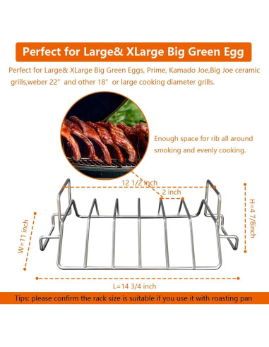 Soporte para Costillas y Pavo DOLAMOTY Acero Inoxidable 45 cm