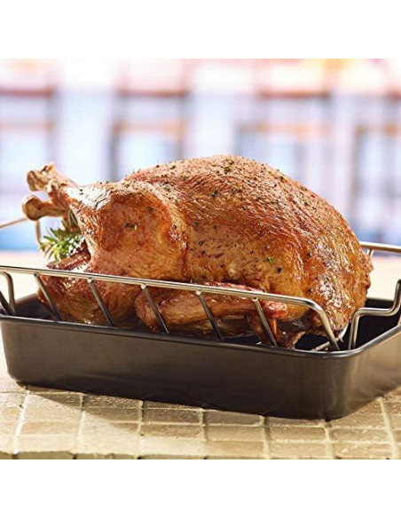 Soporte para Costillas y Pavo DOLAMOTY Acero Inoxidable 45 cm