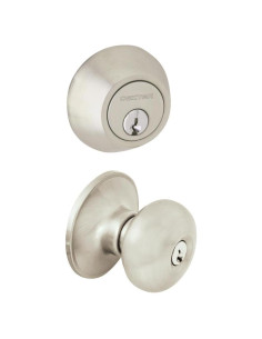 Cerradura de Entrada Schlage JC60 V STR 619 Cilindro Simple Níquel Satinado