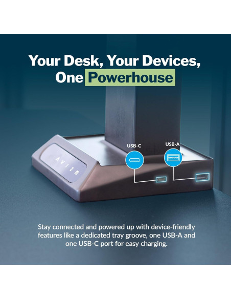 Elevador de Escritorio Eléctrico VARI Premier 81.3 cm Negro