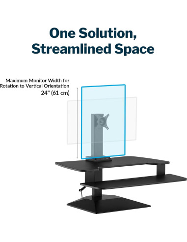 Elevador de Escritorio Eléctrico VARI Premier 81.3 cm Negro