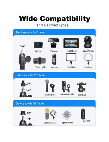 Soporte de cámara con abrazadera Kolasels cuello de ganso