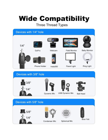 Soporte de cámara con abrazadera Kolasels cuello de ganso