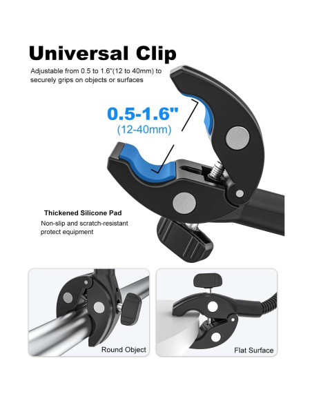 Soporte de cámara con abrazadera Kolasels cuello de ganso