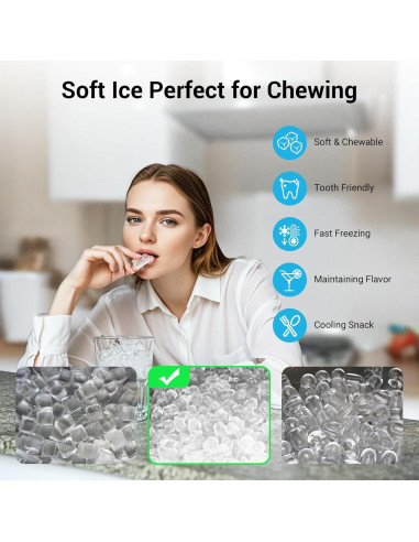 Fabricador de Hielo Nugget FADHOLE 18.14kg/día Autolimpiante