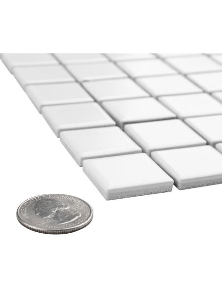 Azulejo de Porcelana Blanco Mate Merola 27.3x29.8 cm