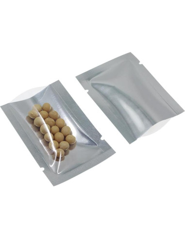 Bolsa de Mylar Aluminio Plateado 6x9cm 200 Piezas Sello Térmico