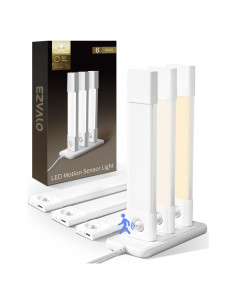 EZVALO 6 Pack Luces LED Bajo Gabinete Recargables con Sensor