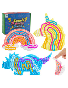 Tablero Sensorial Antiestrés Hopihy 3 Piezas para Niños y Adultos