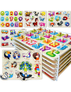 Juego de Rompecabezas Montessori QUOKKA 9 en 1 para Niños 3-5 Años 2