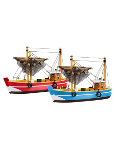 Modelo de Barco de Pesca de Madera SAILINGSTORY - Juego de 2