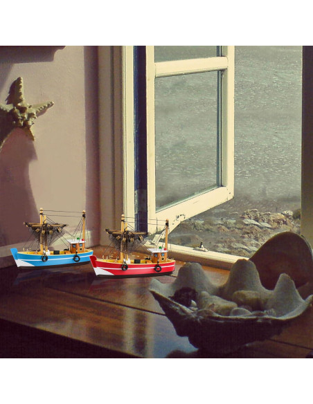 Modelo de Barco de Pesca de Madera SAILINGSTORY - Juego de 2