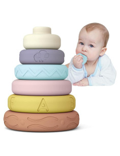 Juguete Apilable Suave Tudou 6 Piezas para Bebés 6 Meses