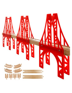 Puentes de tren de madera S.Z.S - 3 puentes colgantes y pistas