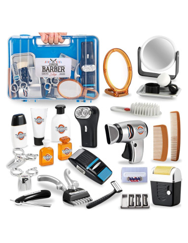 Kit de Juego de Barbería para Niños Liberty Imports 24 Piezas