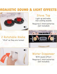 Cocina de Juguete Costzon para Niños con Luz y Sonido 99 cm 2