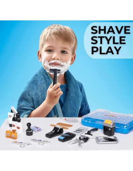 Kit de Juego de Barbería para Niños Liberty Imports 24 Piezas Kit de Juego de Barbería para Niños Liberty Imports 24 Piezas