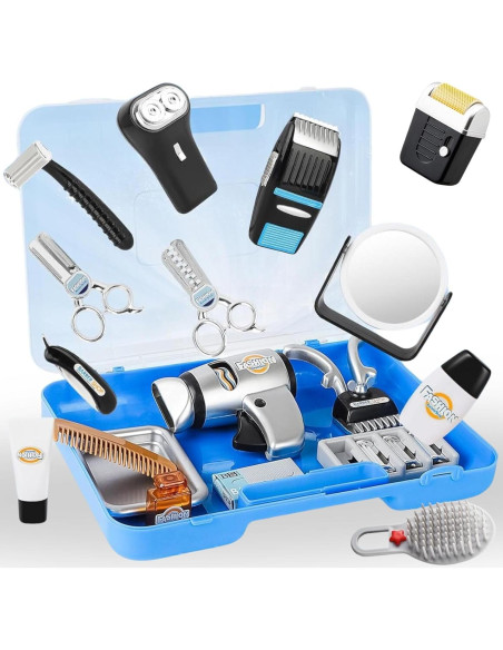 Kit de Juego de Barbería para Niños Liberty Imports 24 Piezas Kit de Juego de Barbería para Niños Liberty Imports 24 Piezas