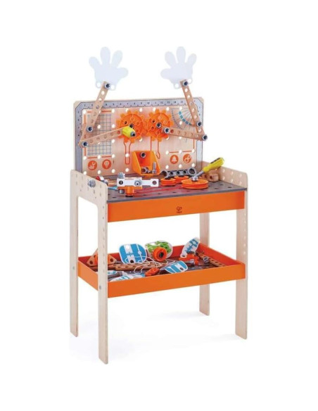 Banco de Trabajo Científico Deluxe Hape 79 Piezas para Niños