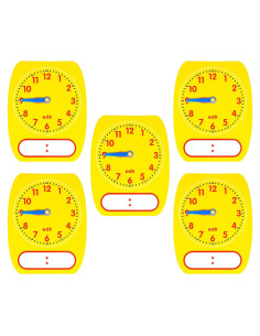 Juego de 5 Relojes Analógicos Educativos Learning Advantage