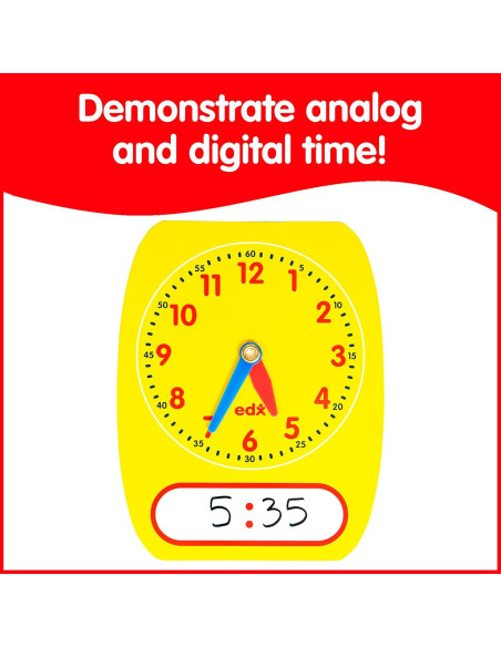 Juego de 5 Relojes Analógicos Educativos Learning Advantage
