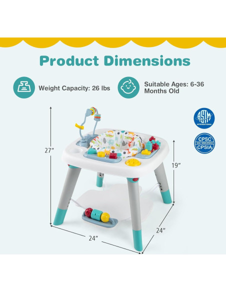 Centro de Actividad 6 en 1 BABY JOY para Bebés 6-36 Meses
