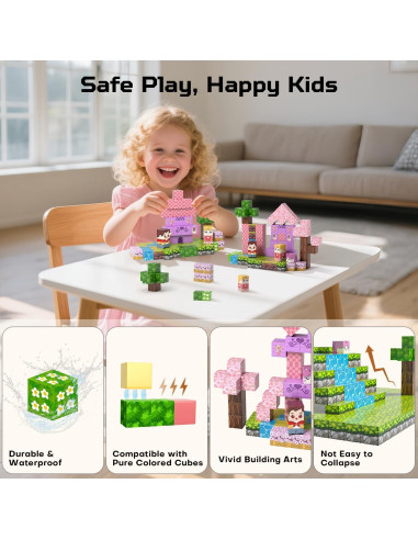 100 Bloques Magnéticos Kryzomat para Construcción Infantil