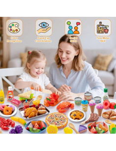 Juego de Comida de Juguete Juboury para Niños 1.1 kg con Accesorios 2