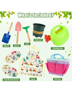 Juego de Herramientas de Jardinería para Niños VGY con Bolsa 2
