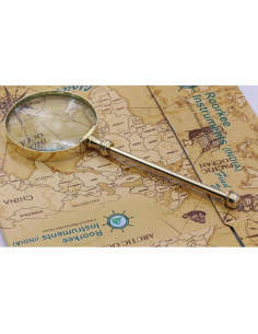 Lupa de Mano Roorkee de Latón Sólido 20.32 cm 5x 2